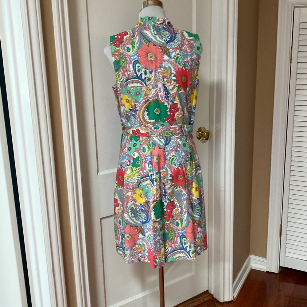 Talbots 100% cotton floral dress. Size 14 P. - Picture 4 of 8